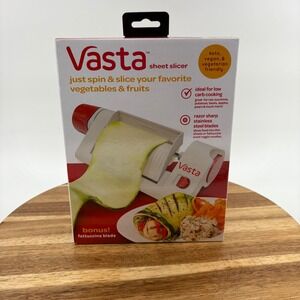 Vasta Sheet Slicer Vegetable Fruit Pasta‎ Noodle Maker Bonus Blade NEW